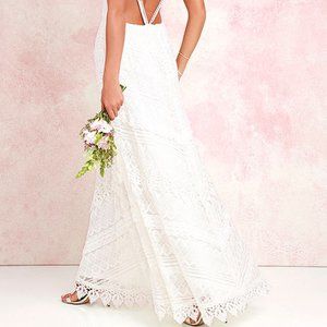 Lulus Beach Maxi Dress, lace